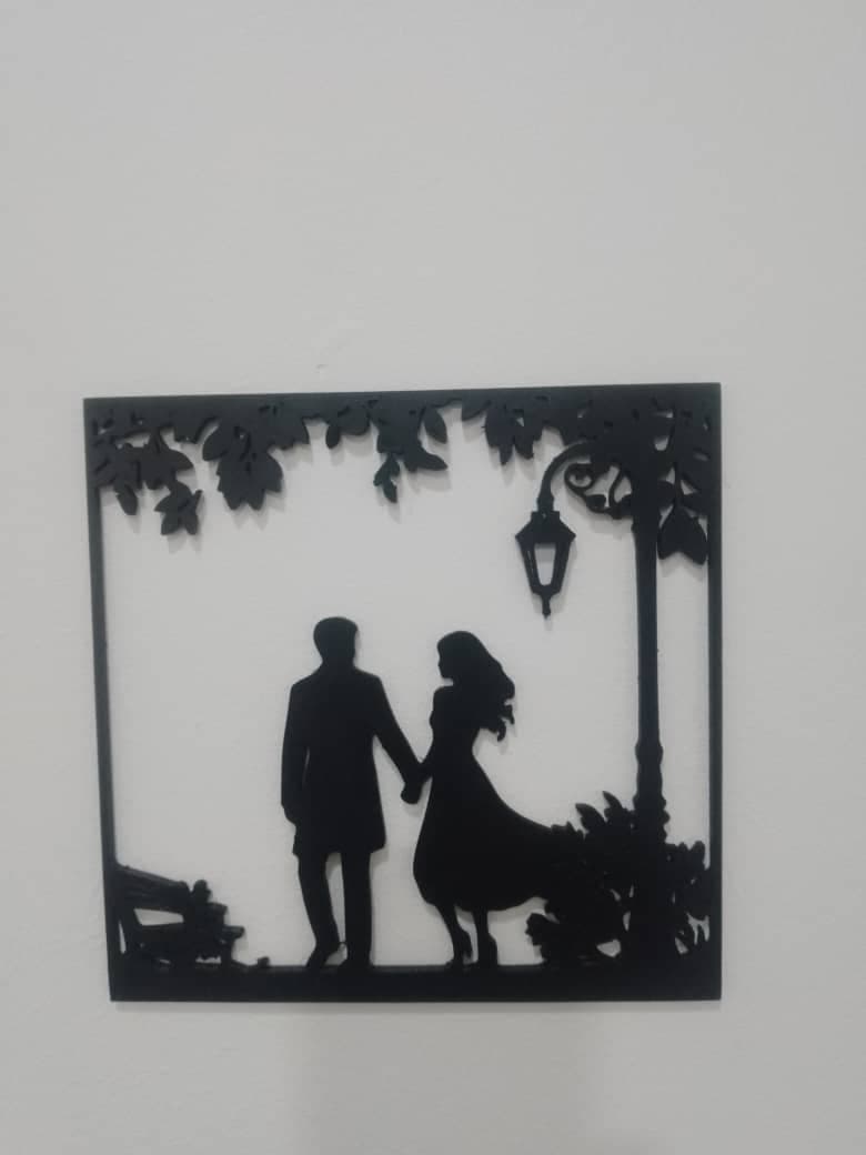 3D wall Art - couple in the garden